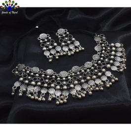 Jewels of Nepal Silver Oxidized  Statement Jewelry Set for Women