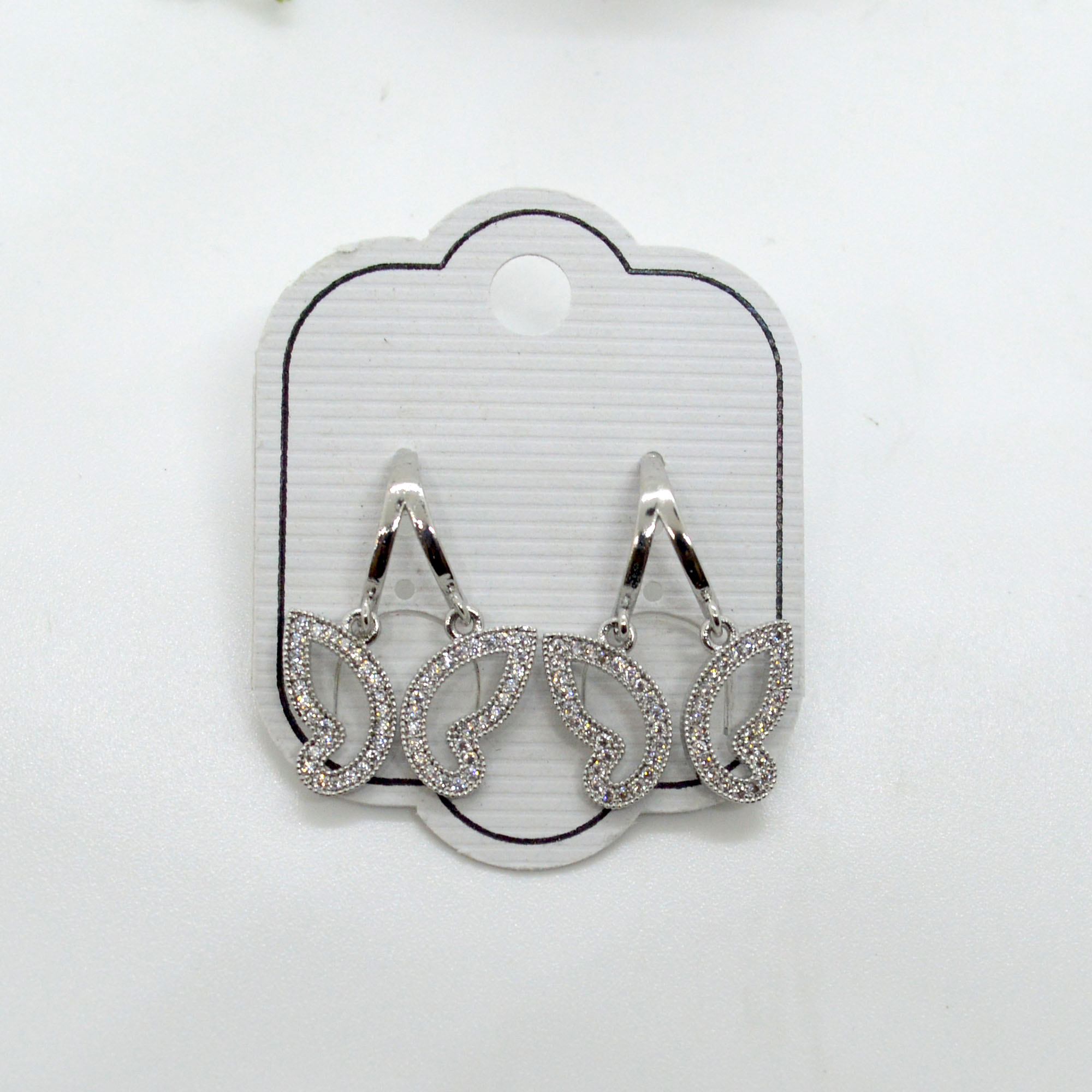 Jewels of Nepal Stone Studded Butterfly Dangling Earrings For Women