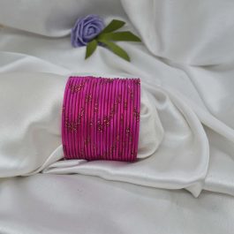Jewels of Nepal Magenta Pink Bangles / Chura / Churi For Women- 2 dozens (24pcs)