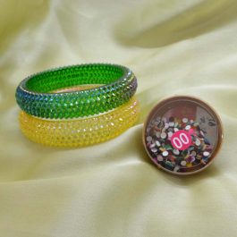 Jewels of Nepal Shrawan Special Shiny Plastic Bangles / Chura Combo Set for Women