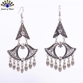 Silver Chandelier Dangling Earrings