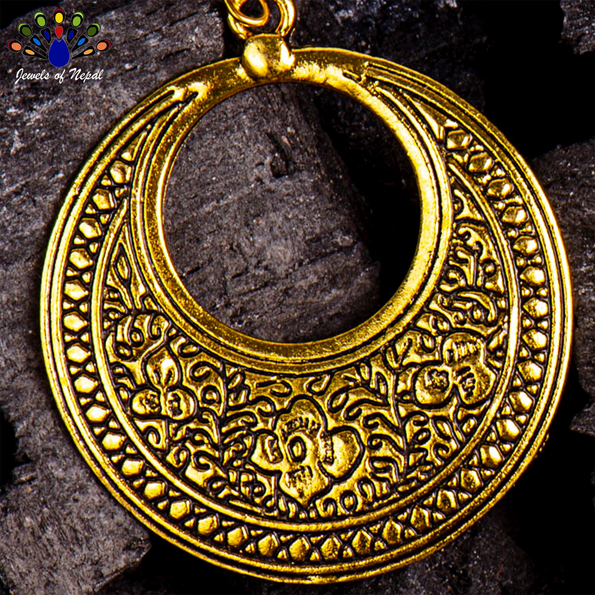 Jewels Of Nepal- Round Ethnic Fashion Earrings For Women - Image 3
