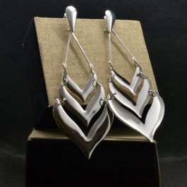 Silver Leaf Designed Light Earrings For Women