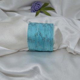 Jewels of Nepal Light Blue Bangles / Chura / Churi For Women- 2 dozens (24pcs)