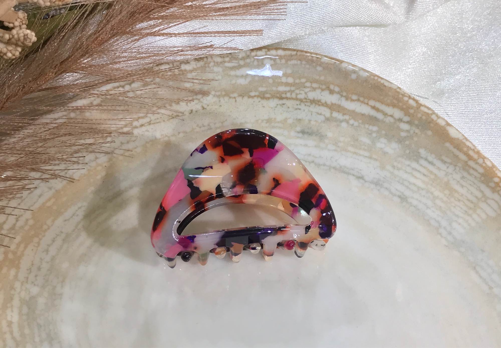 Jewels Of Nepal Acrylic small Hair Claw Clip For Women - Image 2