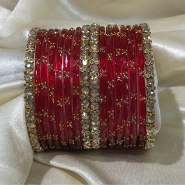 Jewels Of Nepal Red Bangle Sets For Women