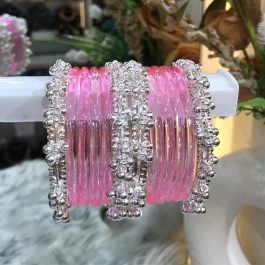 Jewels Of Nepal Blush Pink Jelly Bangle Sets For Women