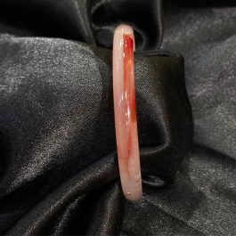 Jewels of Nepal / Translucent blush pink bangle for women