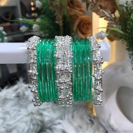 Jewels Of Nepal Green Jelly Bangle Sets For Women