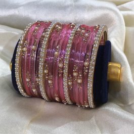 Jewels Of Nepal Pink Bangle Sets For Women