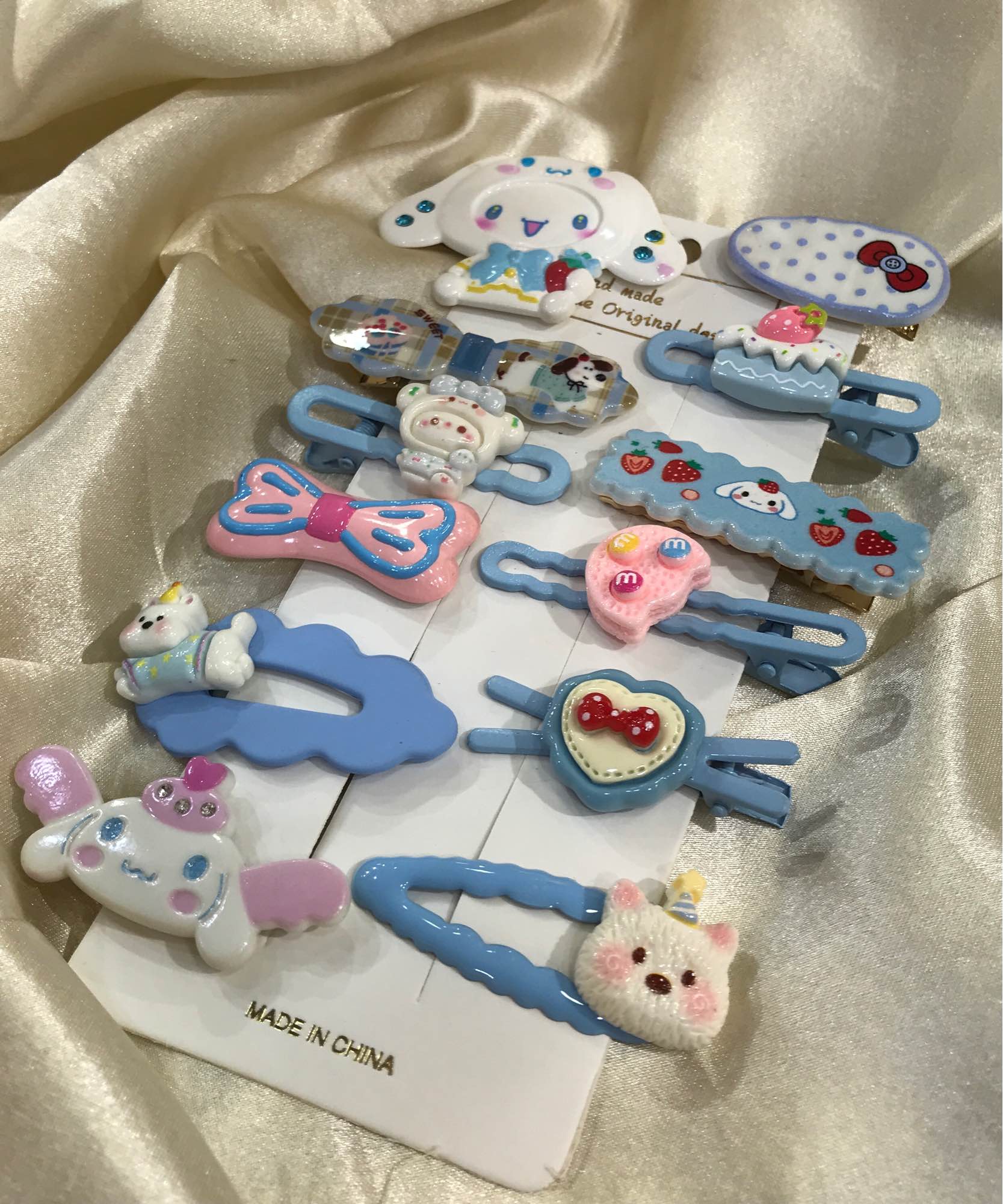 Jewels Of Nepal Hello Kitty & Cute Cartoon Hair Clips Set for Girls/ Hair Pins/ 10pcs - Image 6