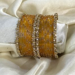 Jewels Of Nepal Yellow Bangle Sets For Women