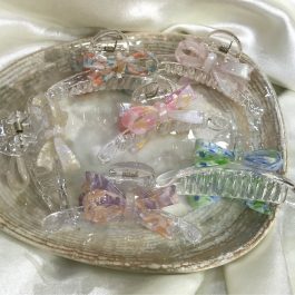 Jewels Of Nepal Transparent Acrylic Bow-shaped Hair Claw Clip For Women