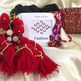 Jewels of Nepal Shrawan / Teej Red Bangles Set for Women
