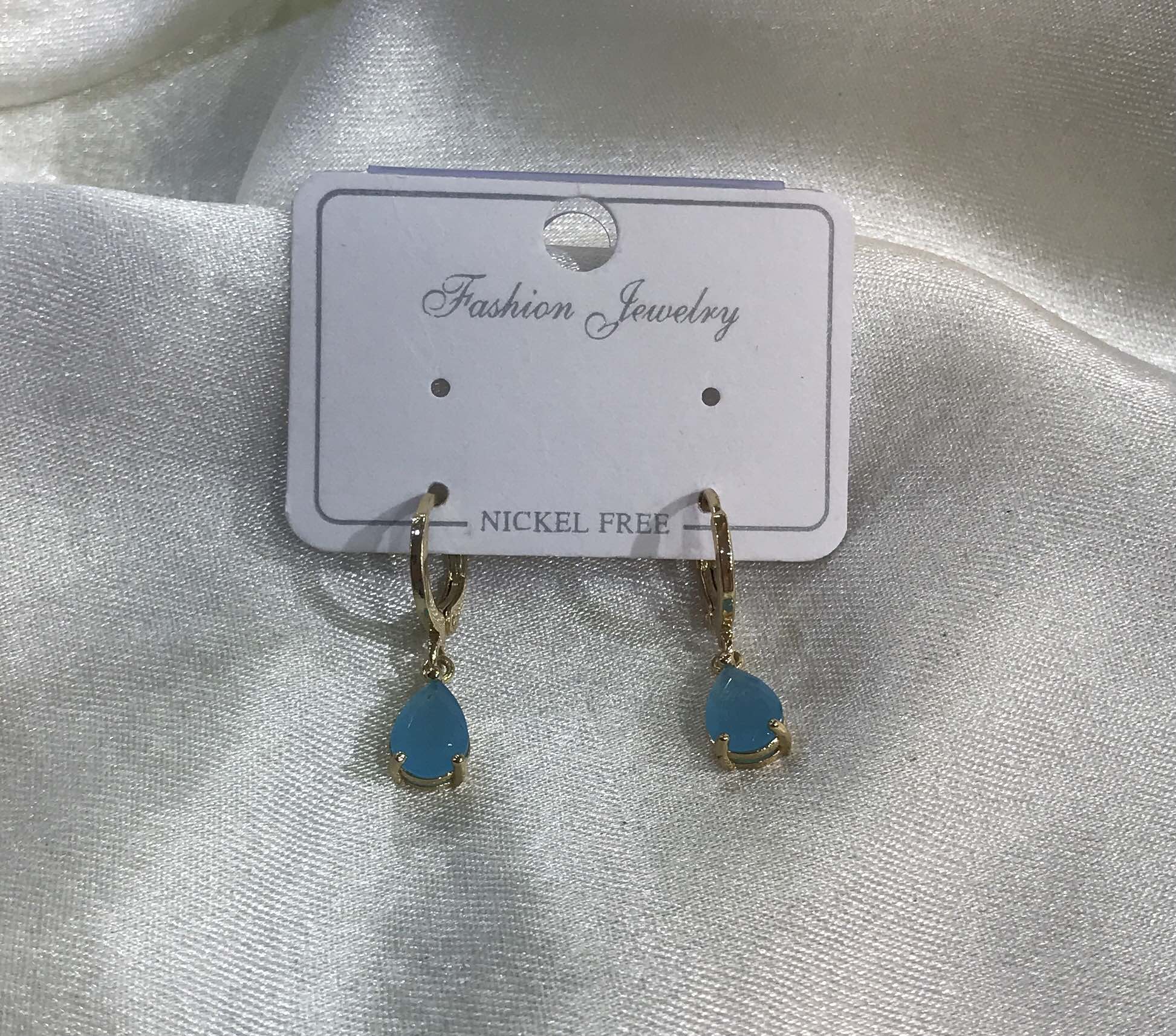 Jewels Of Nepal Drop CZ Stoned Drop Lever Back Earrings For Women - Image 6