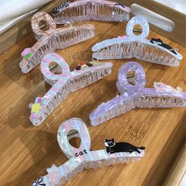 Jewels Of Nepal Transparent Acrylic Animals Hair Claw Clip For Women