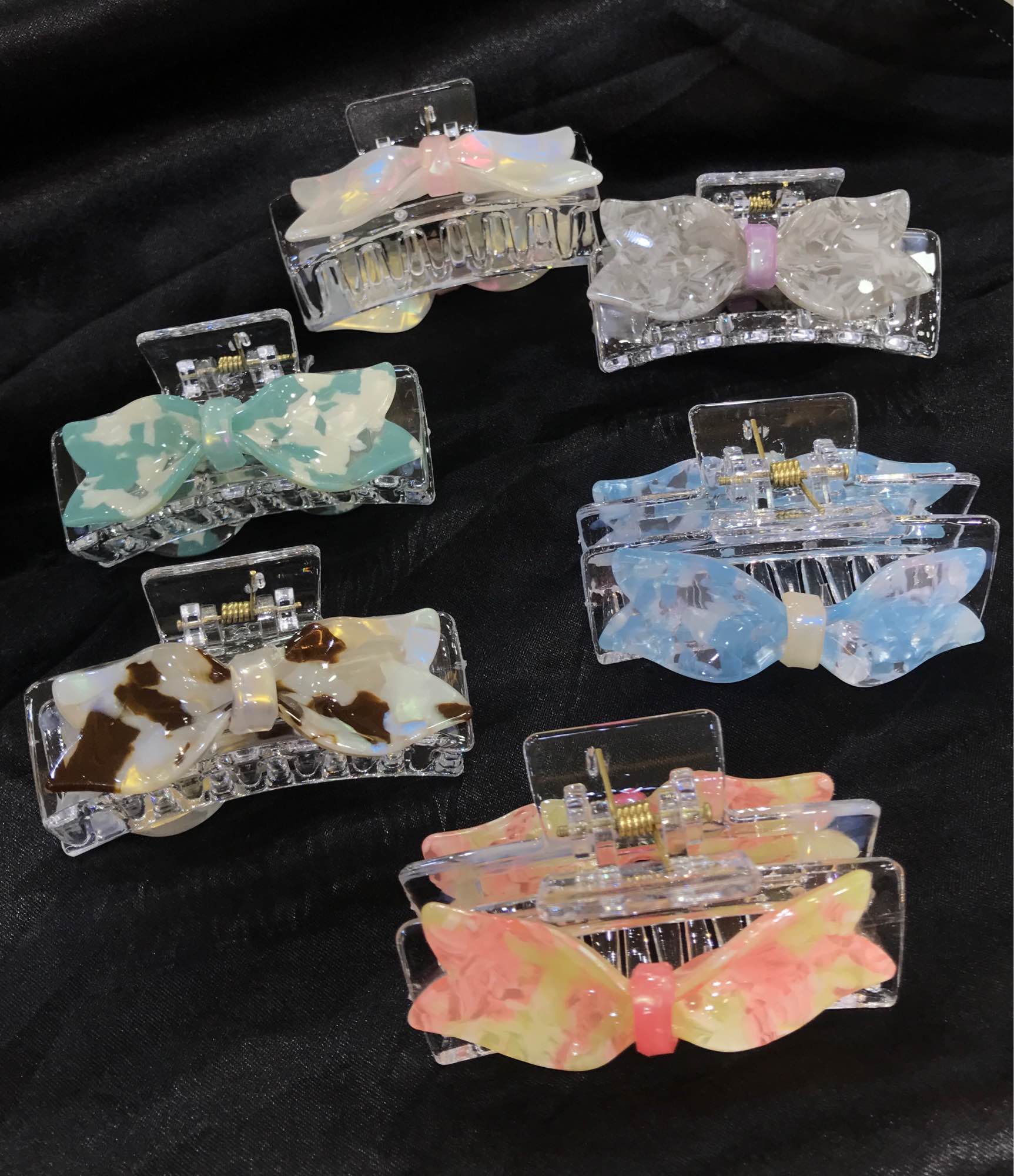Jewels Of Nepal Transparent Acrylic Bow-shaped Hair Claw Clip For Women
