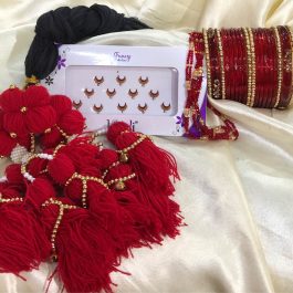 Teej Gift Bangles / Chura Set with Chura Set, Tika, Mala & Lachha Dori