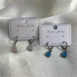 Jewels Of Nepal Drop CZ Stoned Drop Lever Back Earrings For Women
