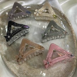 Jewels Of Nepal Transparent Acrylic Bow-shaped Hair Claw Clip For Women