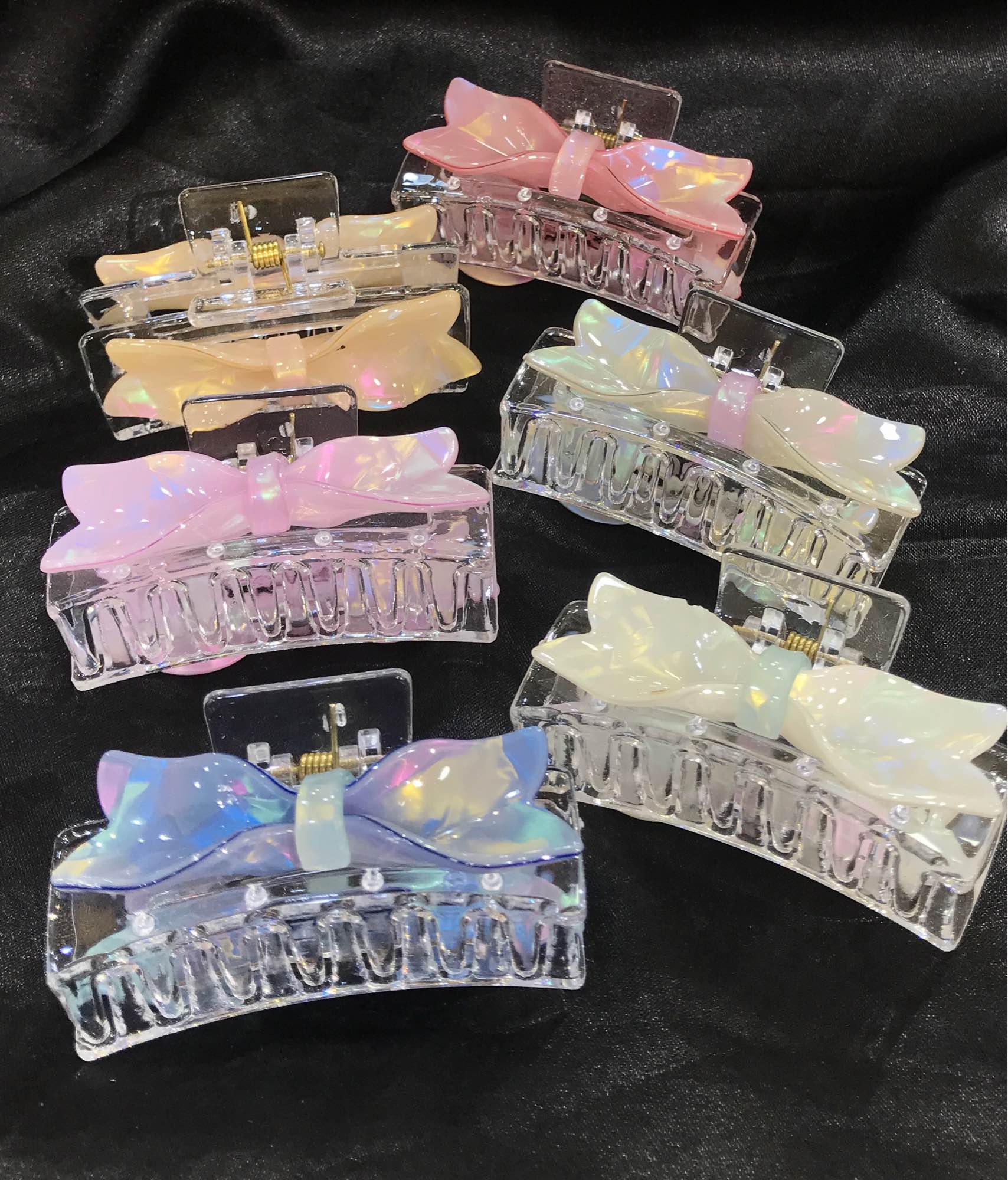 Jewels Of Nepal Transparent Acrylic Bow-shaped Hair Claw Clip For Women