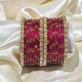 Jewels Of Nepal Hot pink Bangle Sets For Women