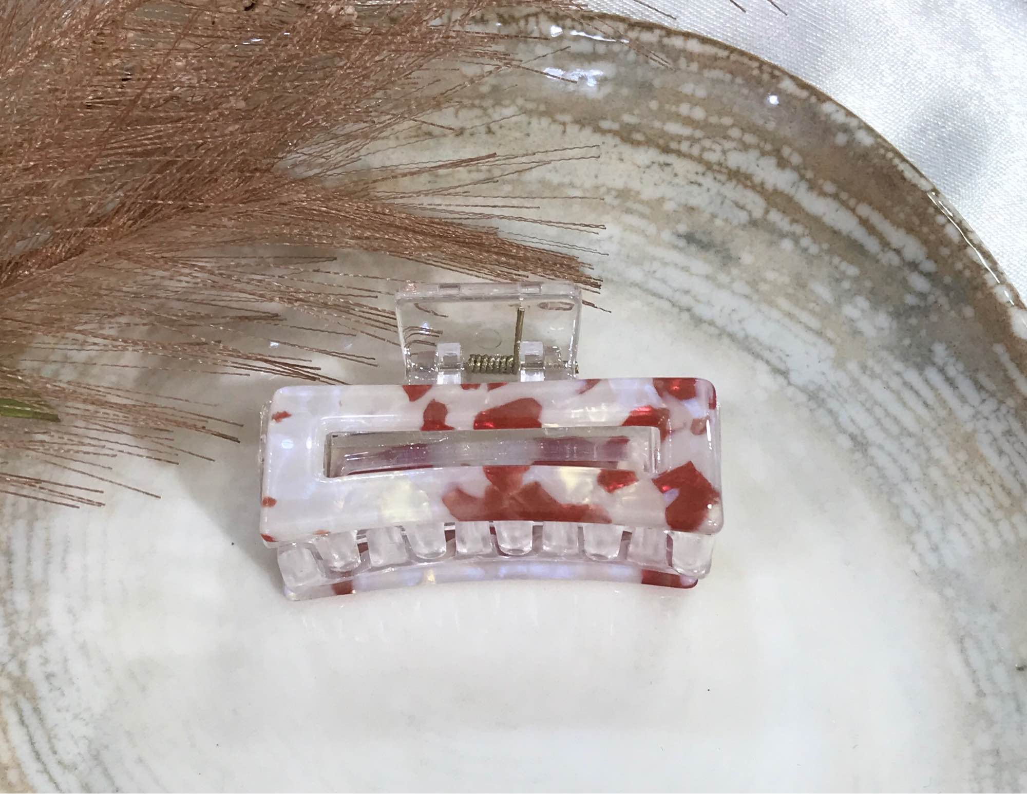 Jewels of Nepal Glitter Textured Acrylic Trendy Hair Claw Clip For Women - Image 10