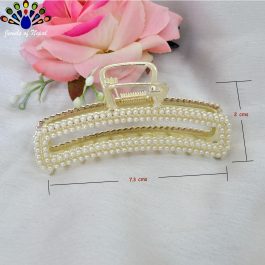 Jewels of Nepal Trendy Medium Sized Metal Hair Claw Clip For Women