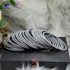 Grey Velvet Bangles For Women- 2 dozens (24pcs)
