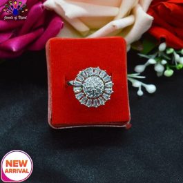 Jewels of Nepal American Diamond / Cubic Zirconia Finger Ring For Women