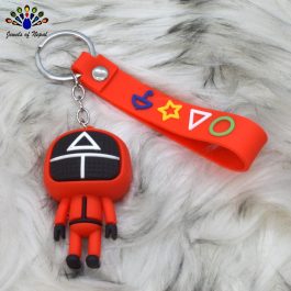 Jewels of Nepal Squid Game Series Designed Key Chain with Strap