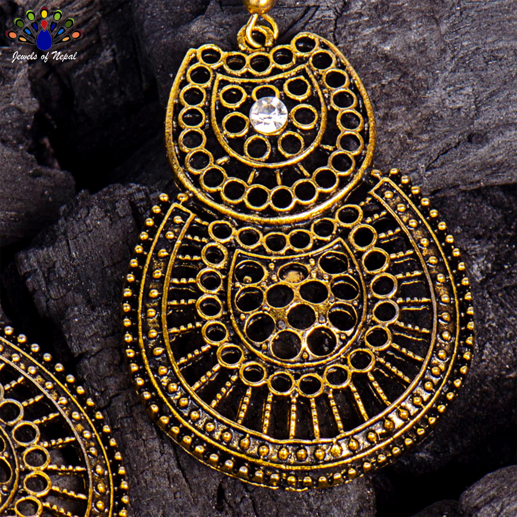Cutout Patterned Circular Dangle Earrings For Women - Image 5