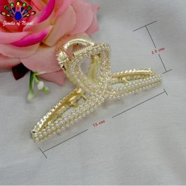 Jewels of Nepal Trendy Infinity Designed Medium Metal Hair Claw Clip For Women