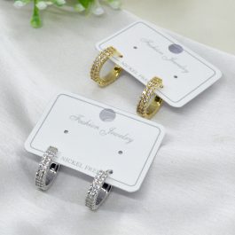Jewels of Nepal CZ Full Stone Studded Juli Earrings For Women