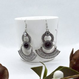Golden/Silver Double Layered Dangler Earrings For Women- Jewels Of Nepal