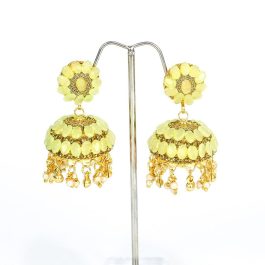 Stone Studded Pinjada Drop Earrings For Women