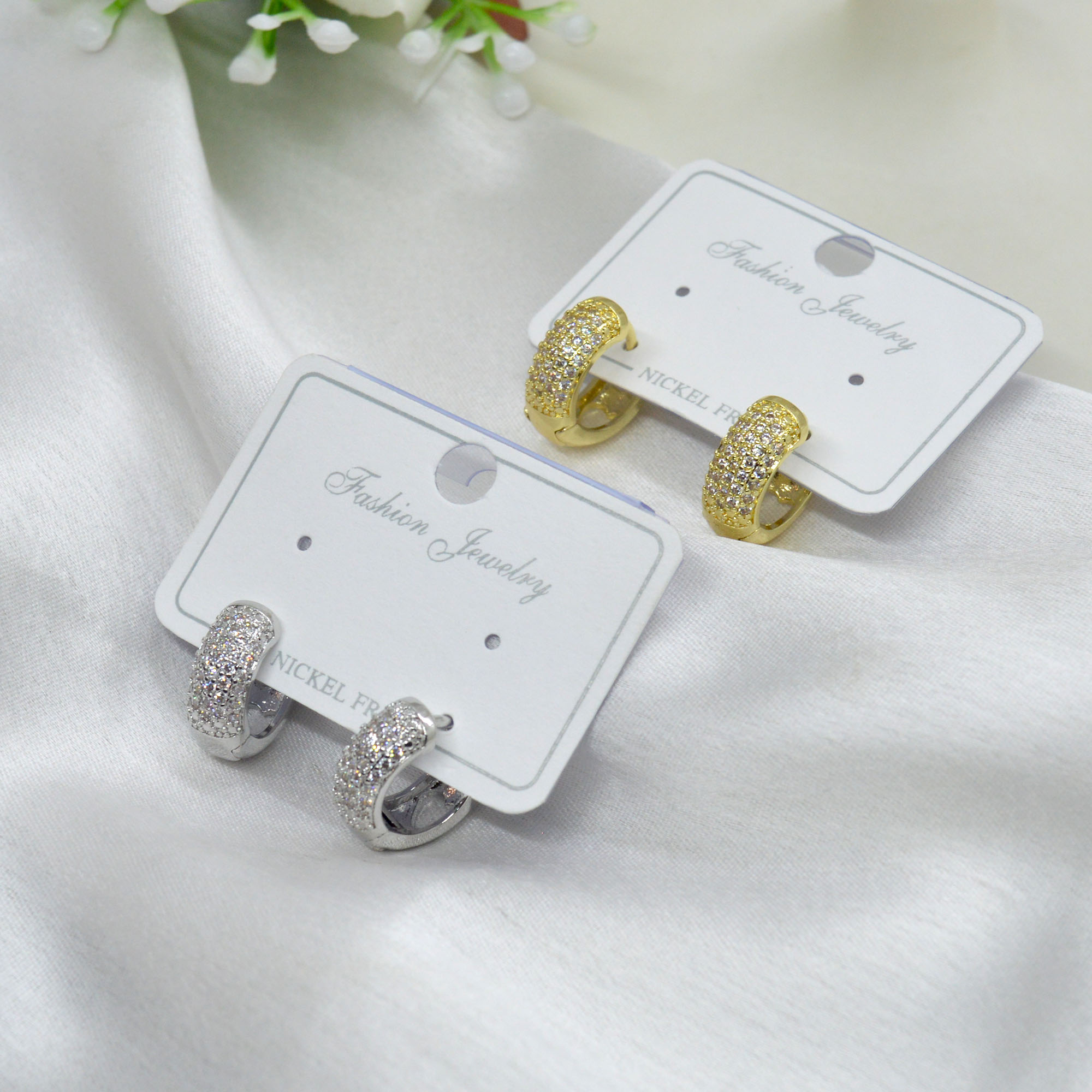 Jewels of Nepal CZ Stone Studded Elegant Juli Earrings For Women