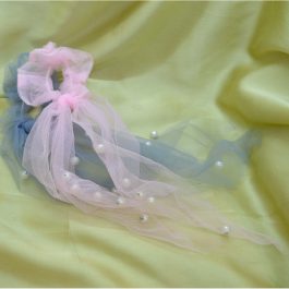 Jewels of Nepal- Trendy Scarf Style Scrunchies / Hair Tie For Women- Pack of 2