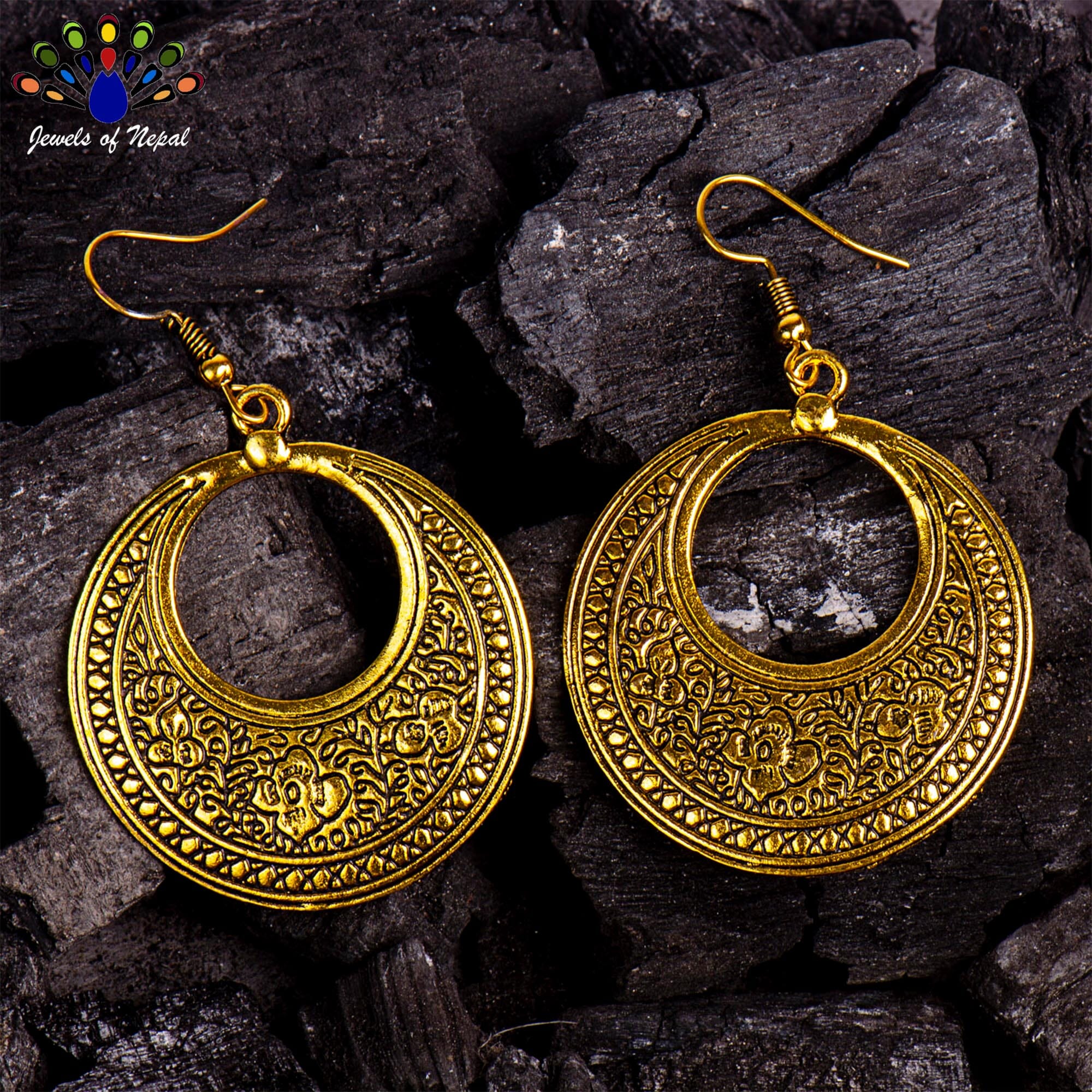 Jewels Of Nepal- Round Ethnic Fashion Earrings For Women - Image 2