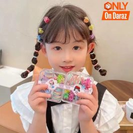 Cute Aesthetic Small Hair Clip and Rubber Band Sets for Kids