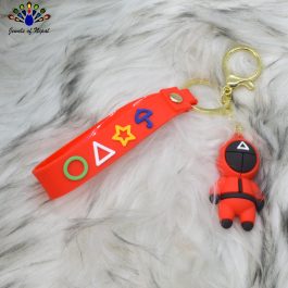 Jewels of Nepal Squid Game Series Designed Small Key Chain with Strap