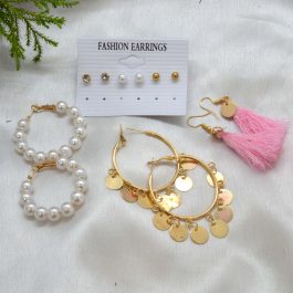 Jewels of Nepal Trendy 6 Pcs Combo Earrings Set for Women