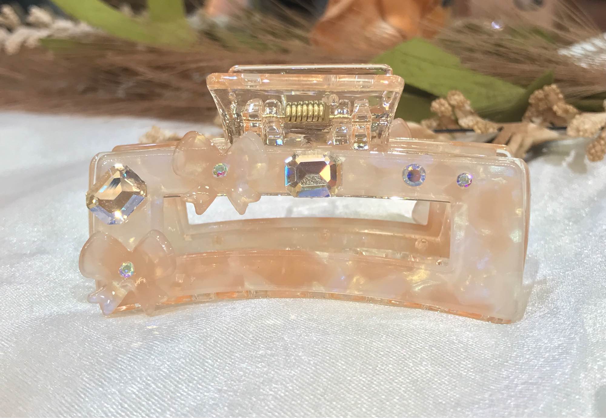 Jewels of Nepal Textured Acrylic Trendy Hair Claw Clip For Women - Image 2