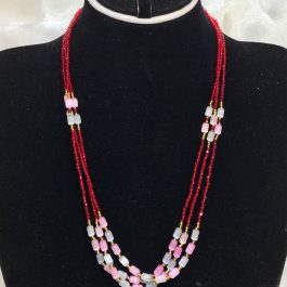 Jewels Of Nepal Red thread Multicolor Beaded Necklace For Women