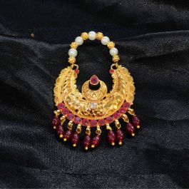 Jewels Of Nepal Gold Plated Hair Nattha / Side Pin / Hair Accessories For Women