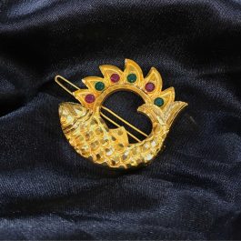 Jewels Of Nepal Gold Plated Hair Nattha / Side Pin / Hair Accessories For Women
