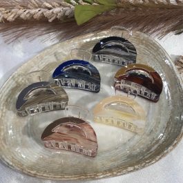 Jewels of Nepal Glitter Textured Acrylic Trendy Hair Claw Clip For Women
