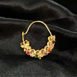 Jewels Of Nepal Gold Plated Hair Nattha / Side Pin / Hair Accessories For Women
