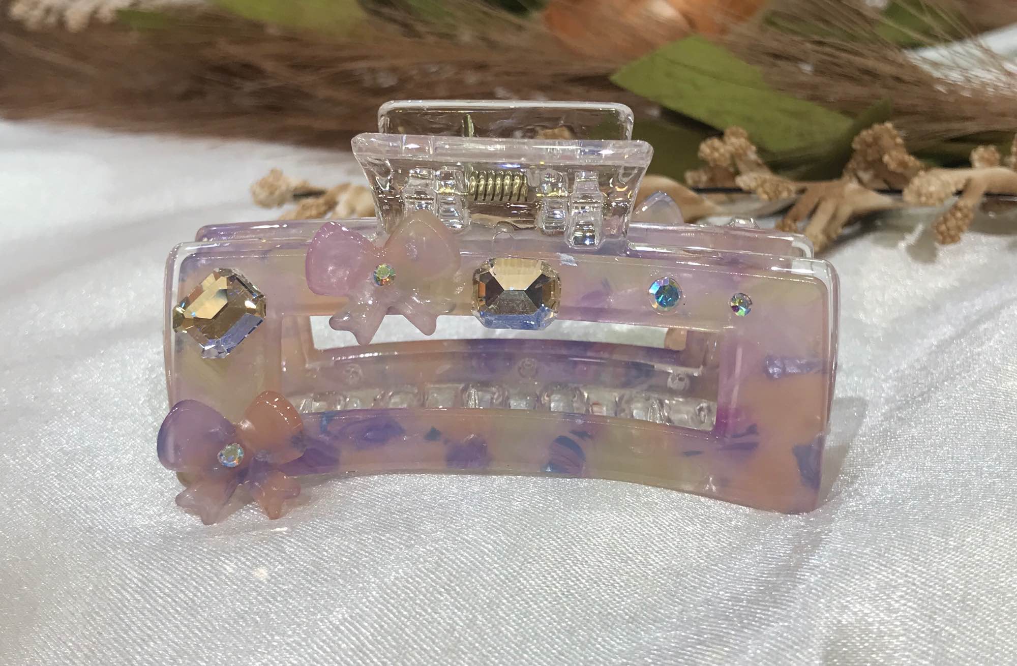 Jewels of Nepal Textured Acrylic Trendy Hair Claw Clip For Women - Image 3