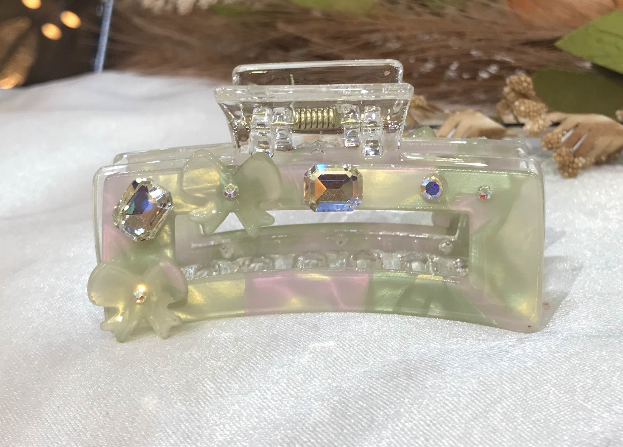 Jewels of Nepal Textured Acrylic Trendy Hair Claw Clip For Women - Image 5